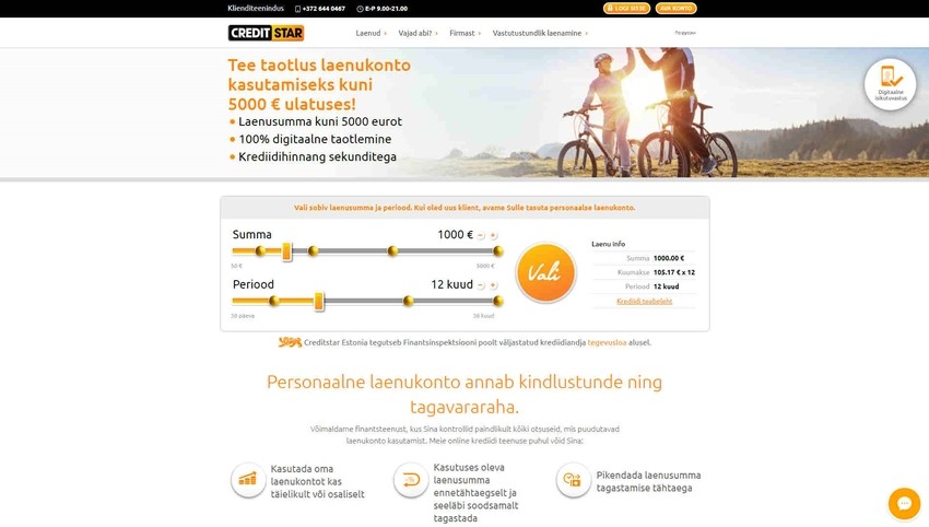 krediidikonto pakkujad creditstar