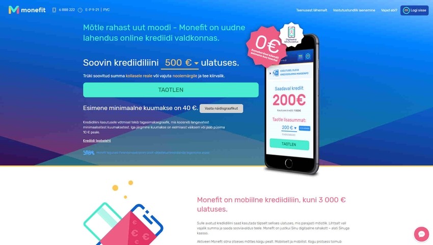 krediidikonto pakkujad monefit