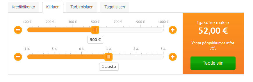 smsraha laenukalkulaator