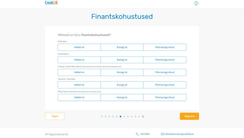 krediidikonto avamine (juhend) - finantskohustused