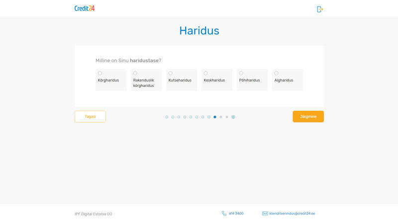 krediidikonto avamine (juhend) - haridus laenutaotlus