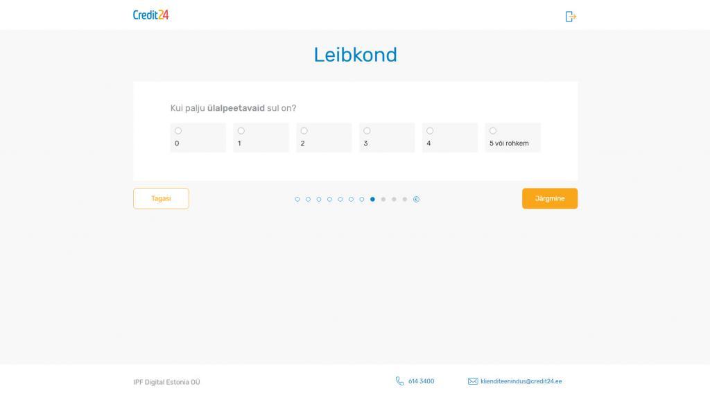 krediidikonto avamine (juhend) - leibkonna suurus laenutaotlus
