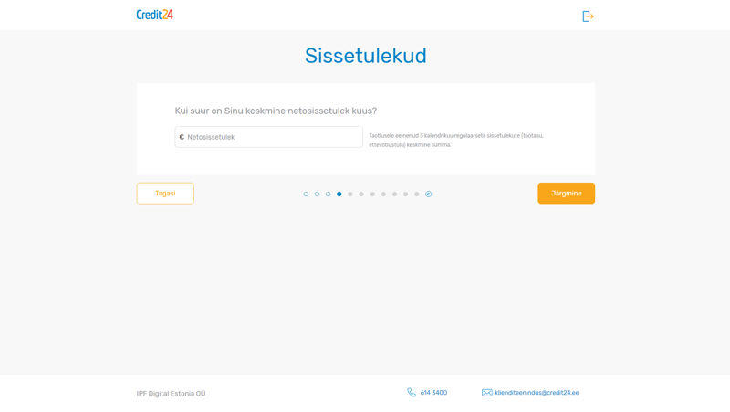 krediidikonto avamine (juhend) - sissetulekud 5