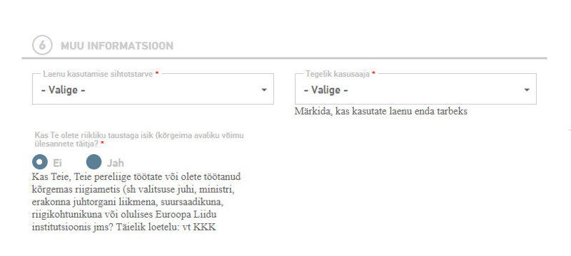 tfbank laen - laenutaotlus