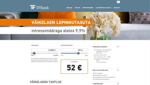 väikelaenu pakkujad - tfbank